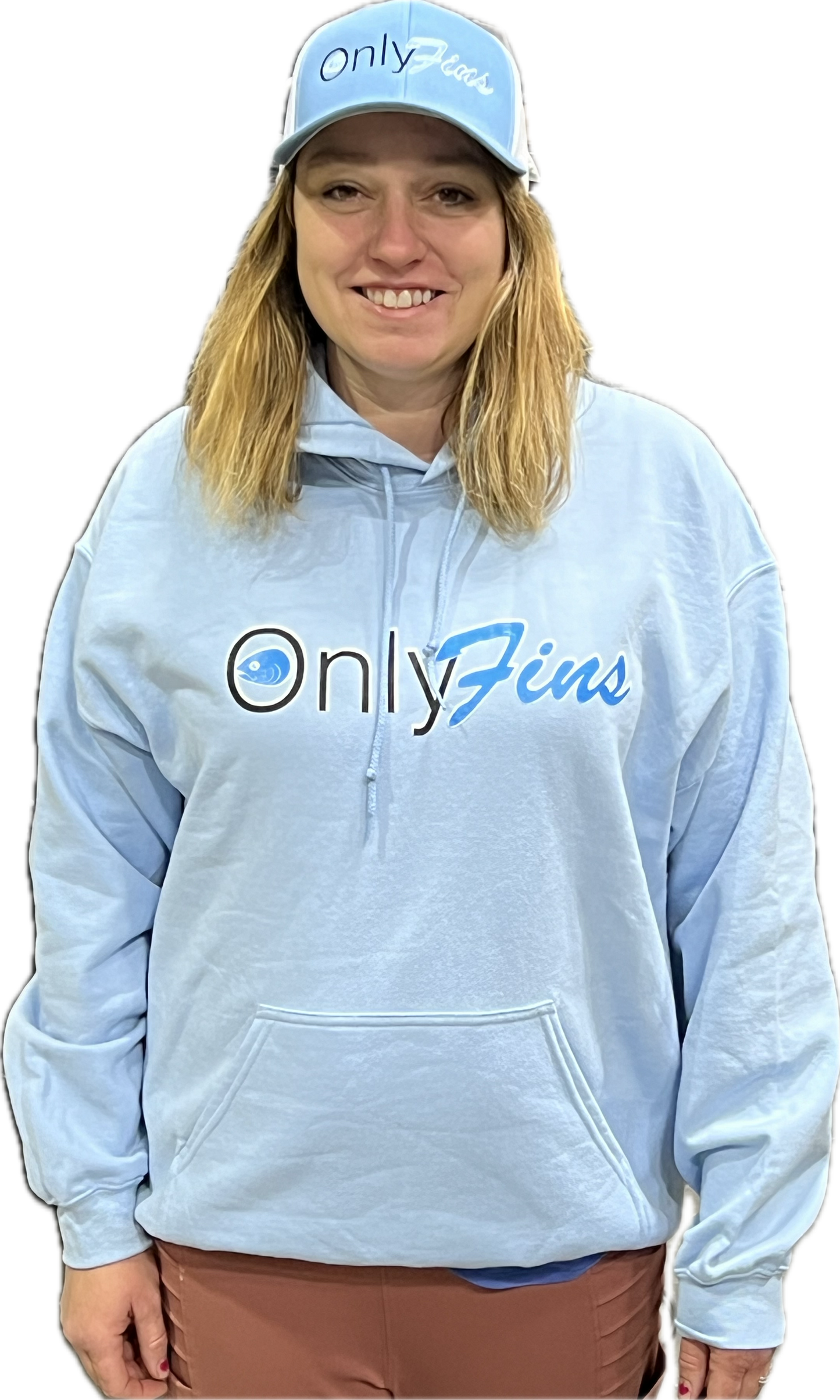 Only Fins Lt Blue Hoodie