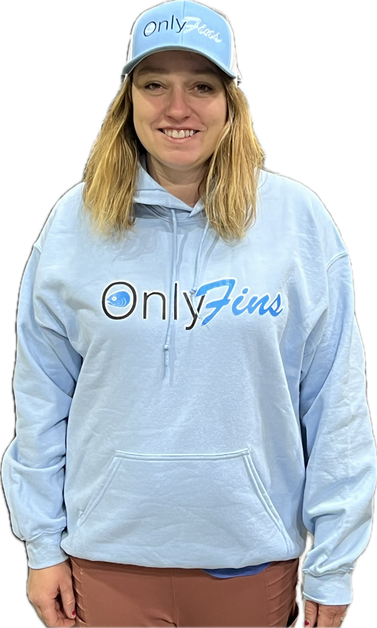 Only Fins Lt Blue Hoodie